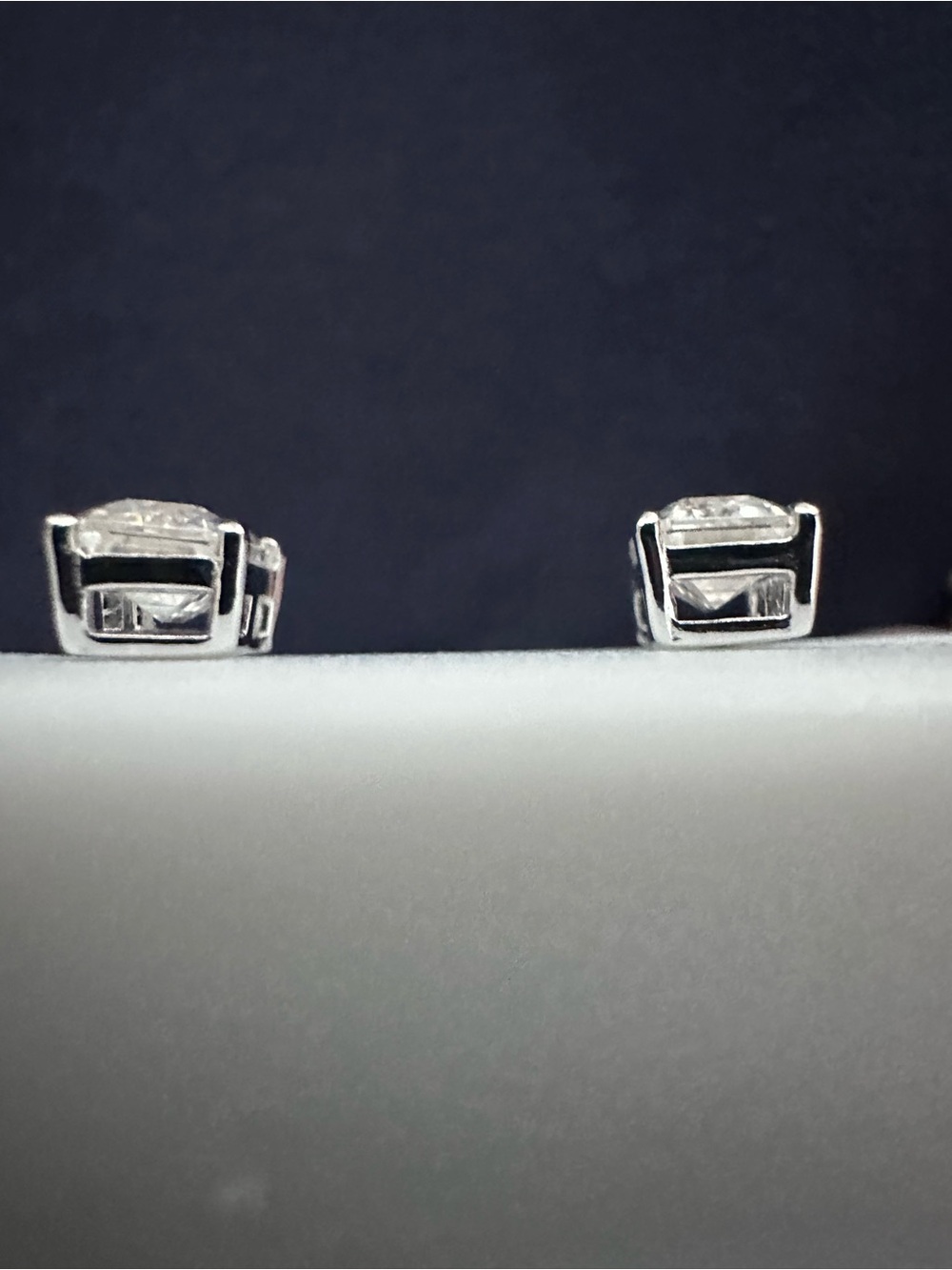NWT .925 Sterling Silver Moissanite Emerald Cut Stud Earrings 1.60CTW VVS1 D - Picture 4 of 8